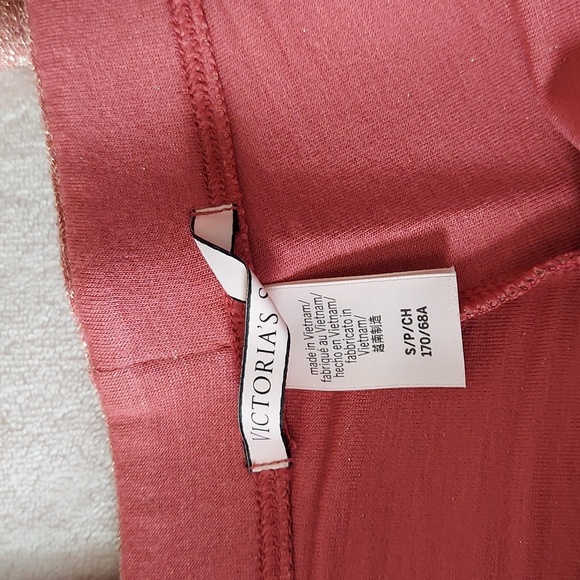 2019 VS Peachy Pink Copper Metallic Shimmer Wide Leg Pants - Picture 3 of 10